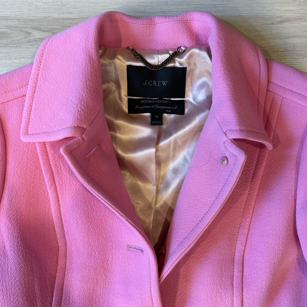 J.Crew Classic lady day coat in Pink Italian double-cloth wool with Thinsulate® - Picture 3 of 8